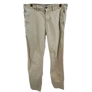 American Eagle Slim Straight Chino Pants Men's 34/34 Tan Extreme‎ Flex